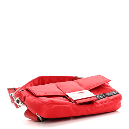 Fendi X PORTER Nylon Cuoio Roma Mini Phone Baguette Belt Bag Cardinale Fuoco 4 of 9