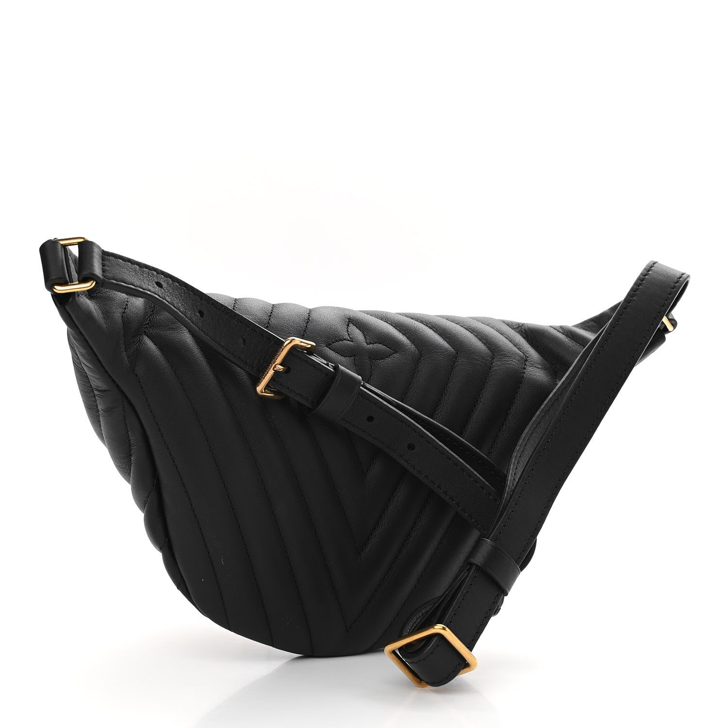 Louis Vuitton Calfskin Quilted New Wave Bumbag Black 3 of 10