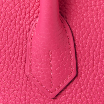 Hermes Taurillon Clemence Birkin 30 Rose Shocking 11 of 31
