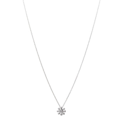 Tiffany Platinum Diamond Daisy Pendant Necklace 1 of 6