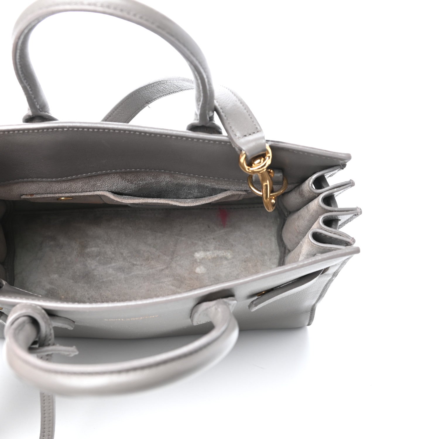 Saint Laurent Calfskin Nano Sac De Jour Fog 6 of 11