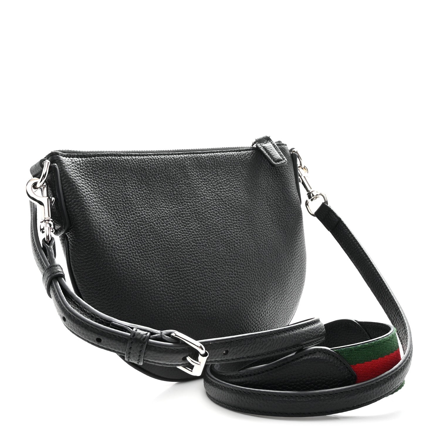 Gucci Pebbled Calfskin Mini B Shoudler Bag Black 3 of 10