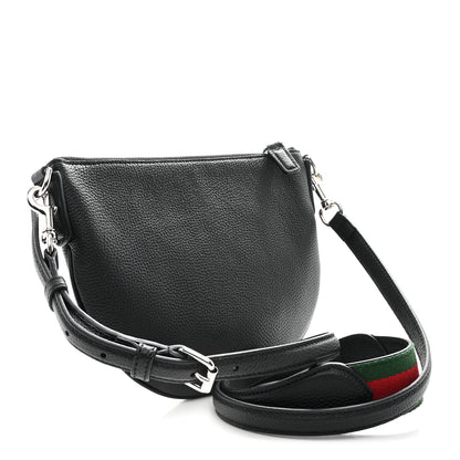 Gucci Pebbled Calfskin Mini B Shoudler Bag Black 3 of 10