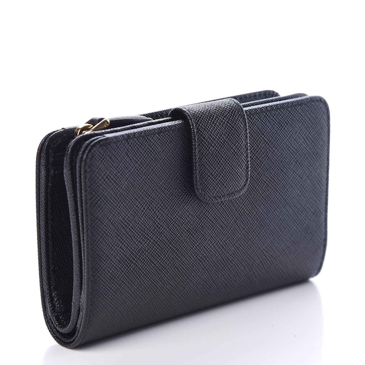 Saffiano Metal Compact Wallet Black
