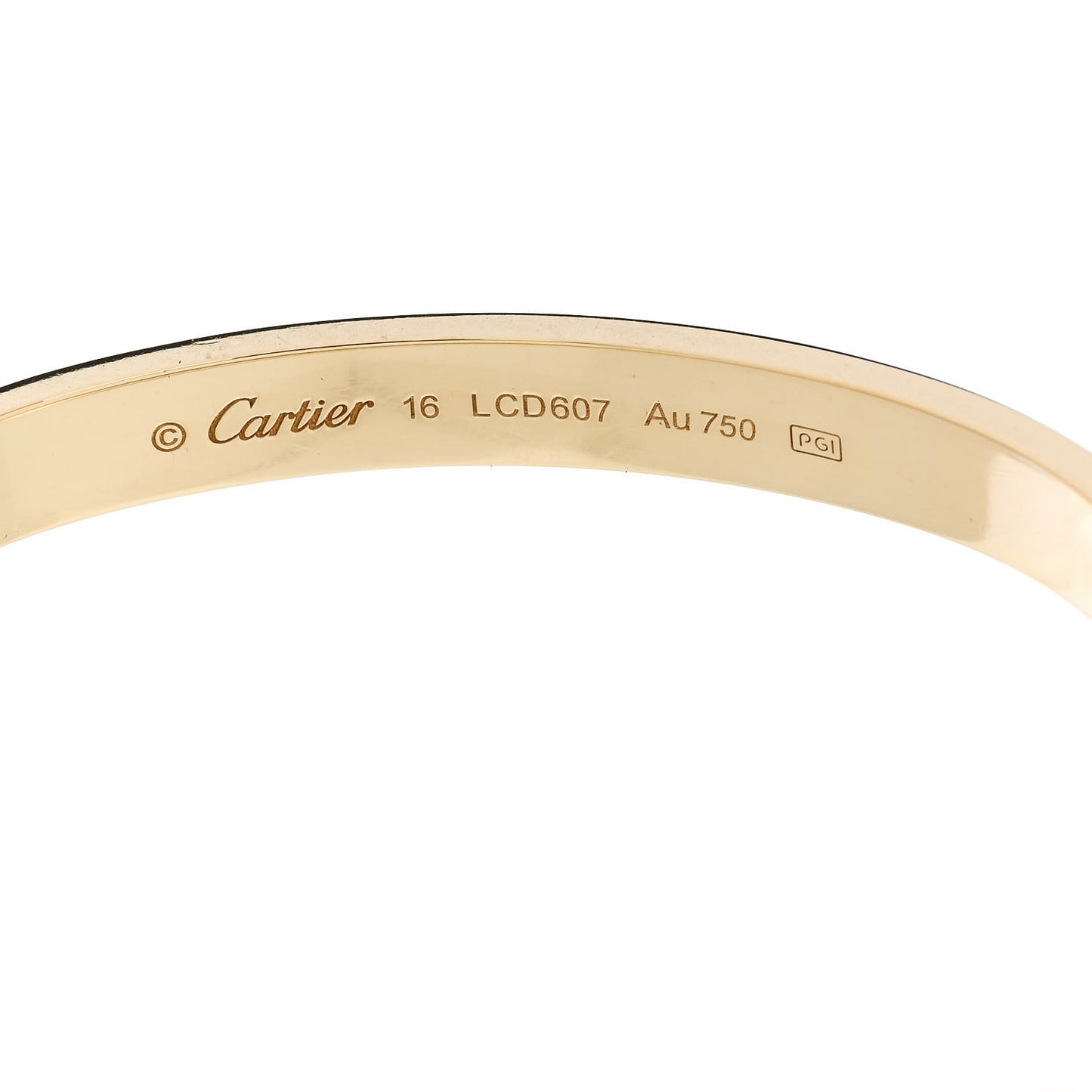 18K Yellow Gold Love Bracelet 16