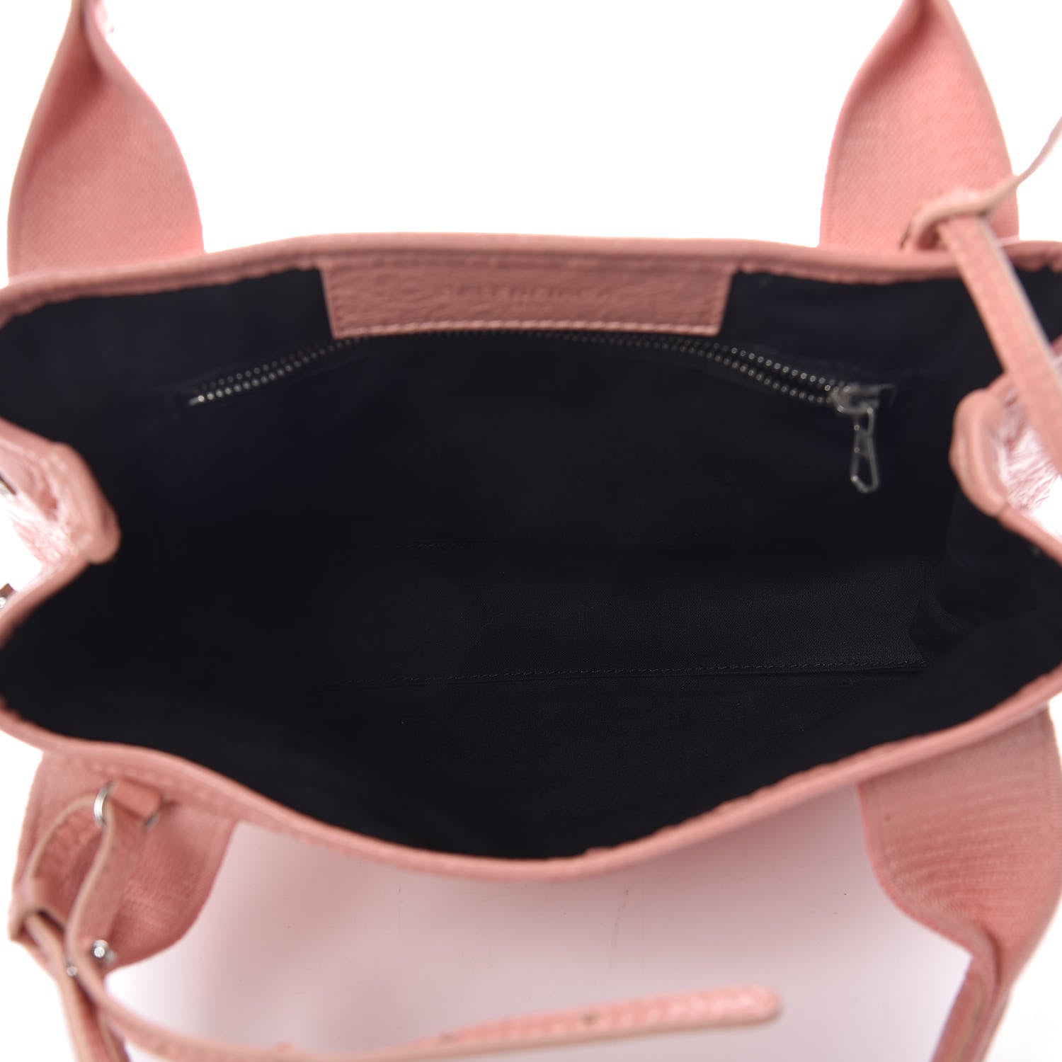 Balenciaga Agneau Stadio Ruban Viscose Navy Cabas XS Rose Ballerine 7 of 14