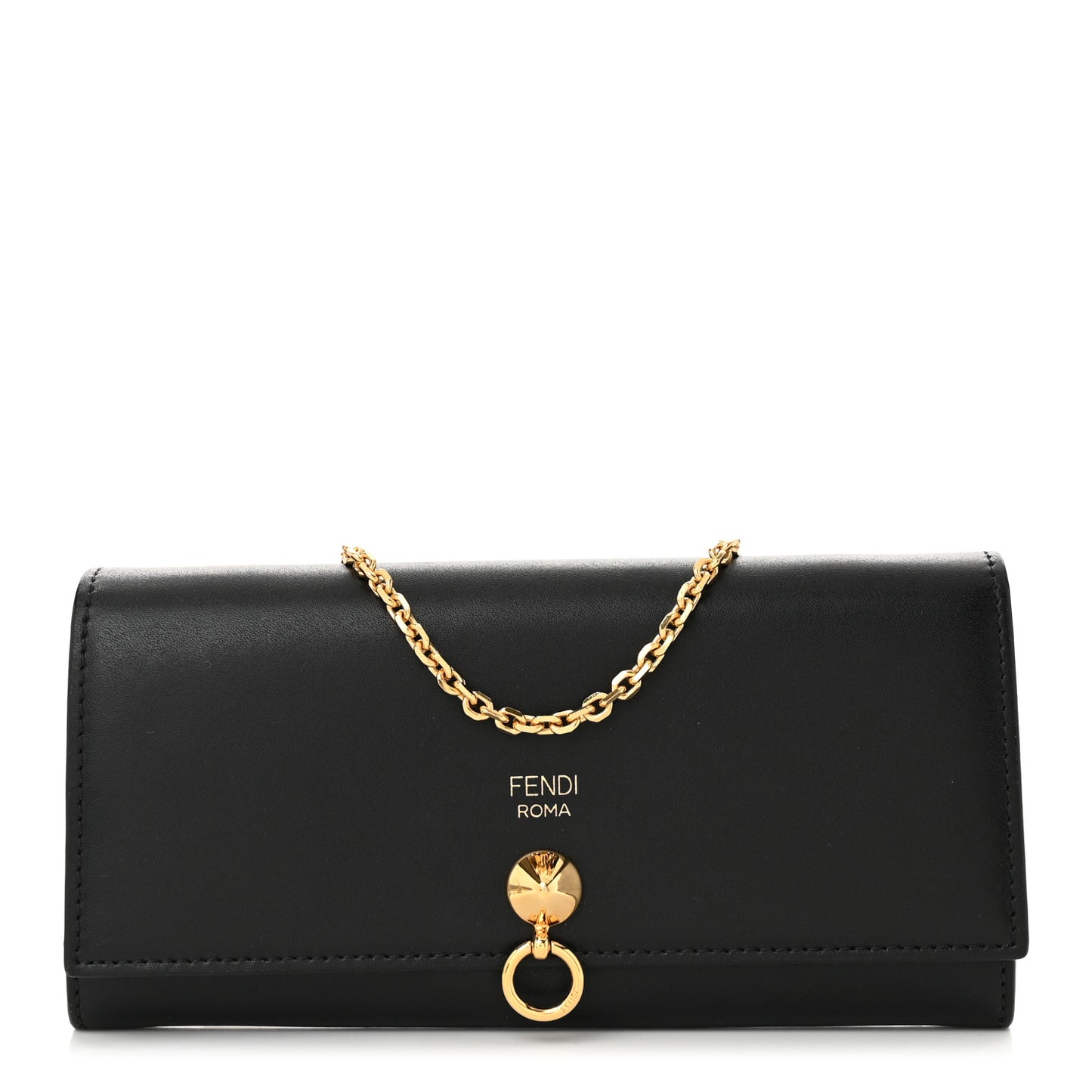 Vitello Liberty Century Lucido By The Way Continental Wallet On Chain Black