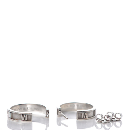 Tiffany Sterling Silver Atlas Hoop Earrings 3 of 4