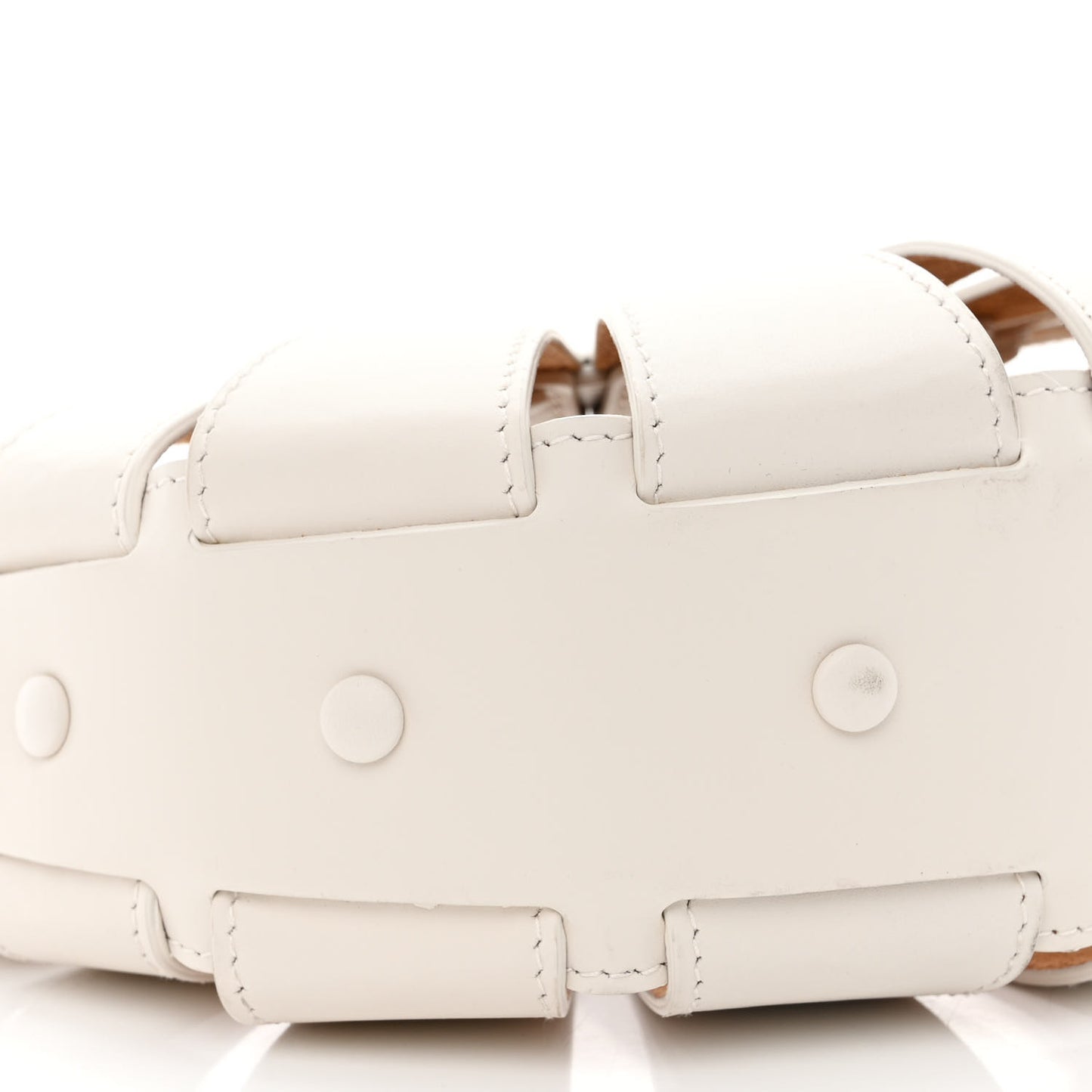 French Calfskin Small Shell White Frost
