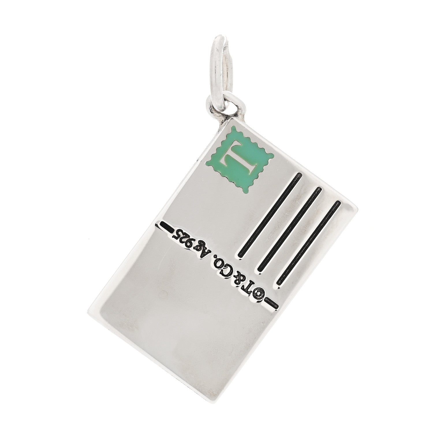 Tiffany Sterling Silver Enamel Hawaii Postcard Charm Blue 3 of 3