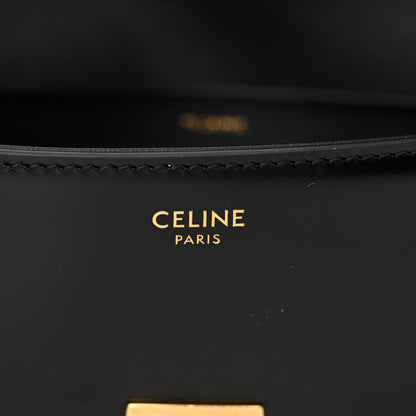 Celine Shiny Calfskin Triomphe Shoulder Bag Black 6 of 11