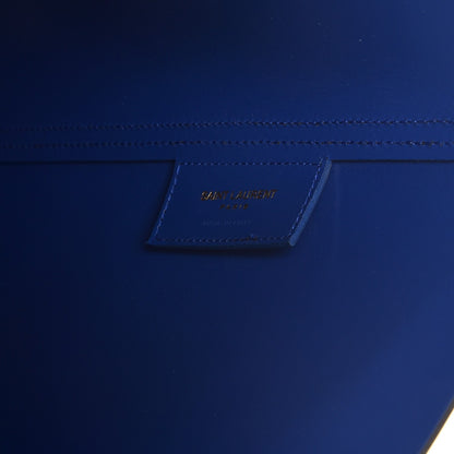 Saint Laurent Calfskin Classic Monogram Double Face Tote Nero Blue Majorelle 8 of 9