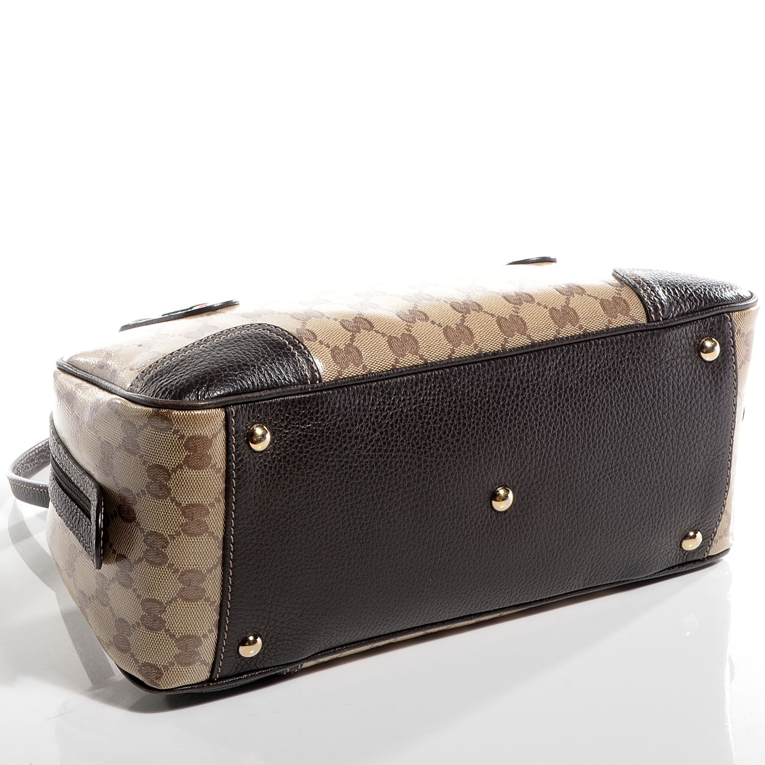 Gucci Crystal Monogram Web Princy Boston Brown 4 of 7