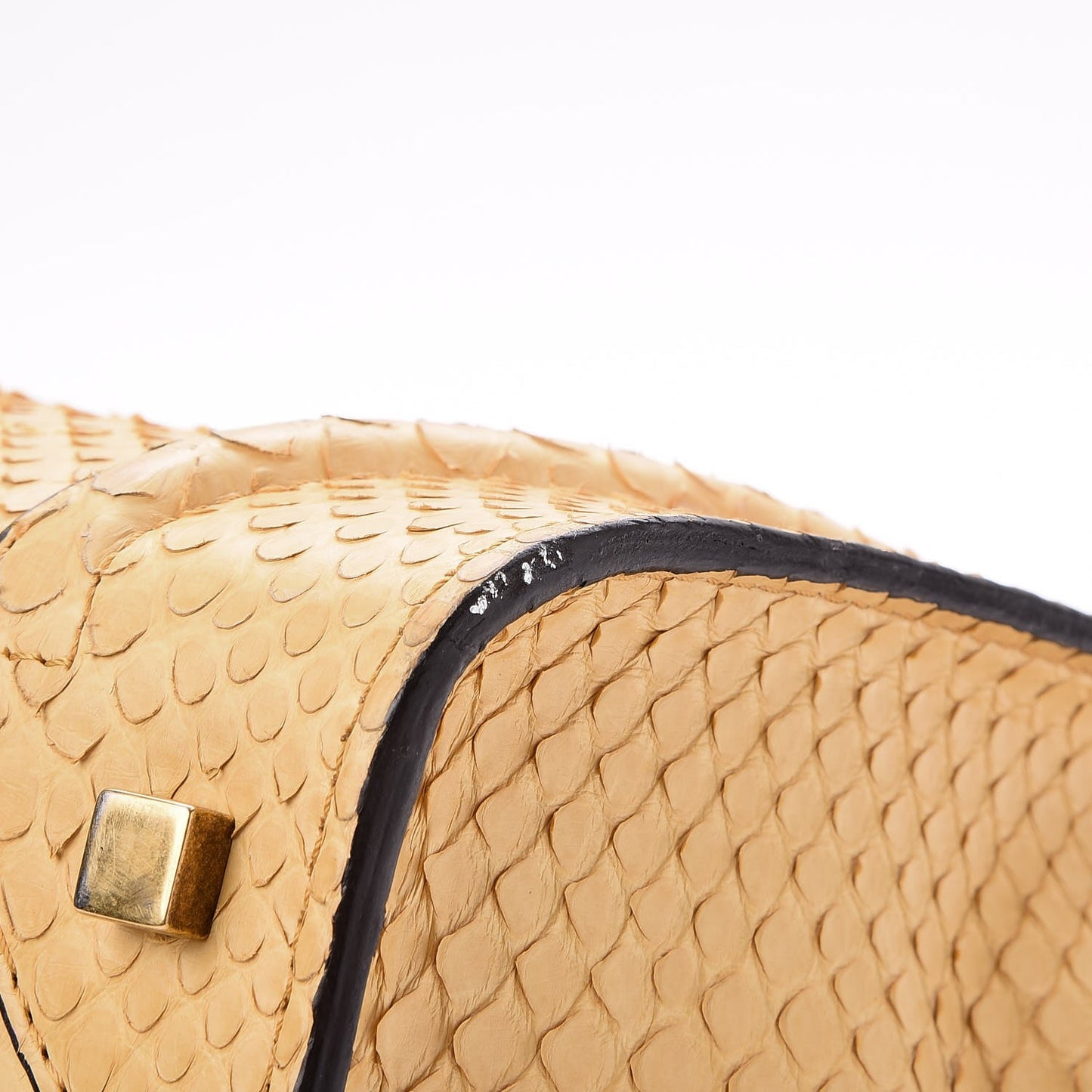 Python Mini Luggage Beige