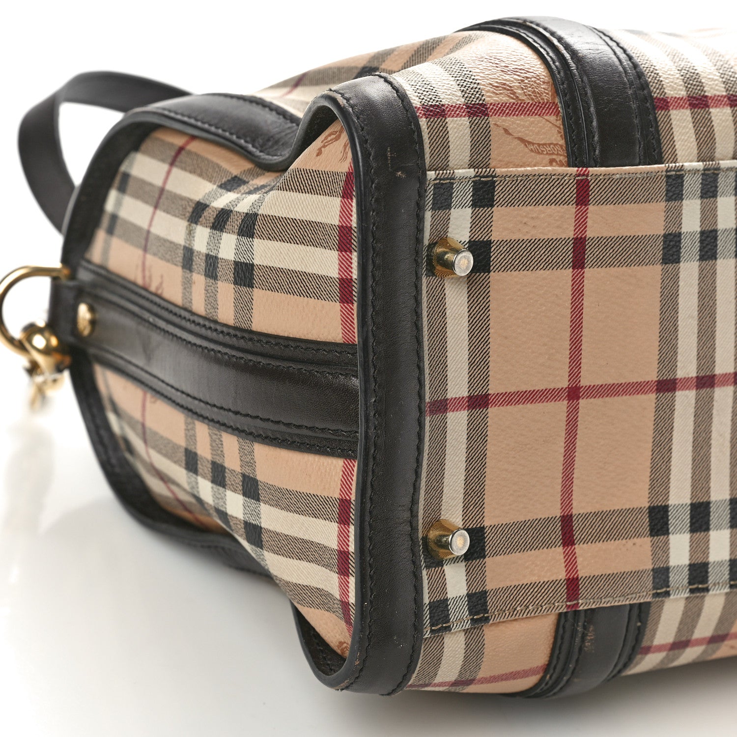 Burberry Haymarket Check Medium Alchester Bowling Bag Chocolate 7 of 14