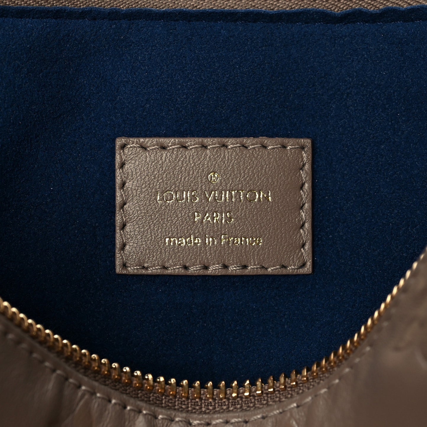 Lambskin Embossed Monogram Coussin PM Taupe