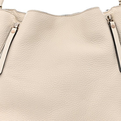 Burberry Grainy Calfskin House Check Medium Maidstone White 10 of 14