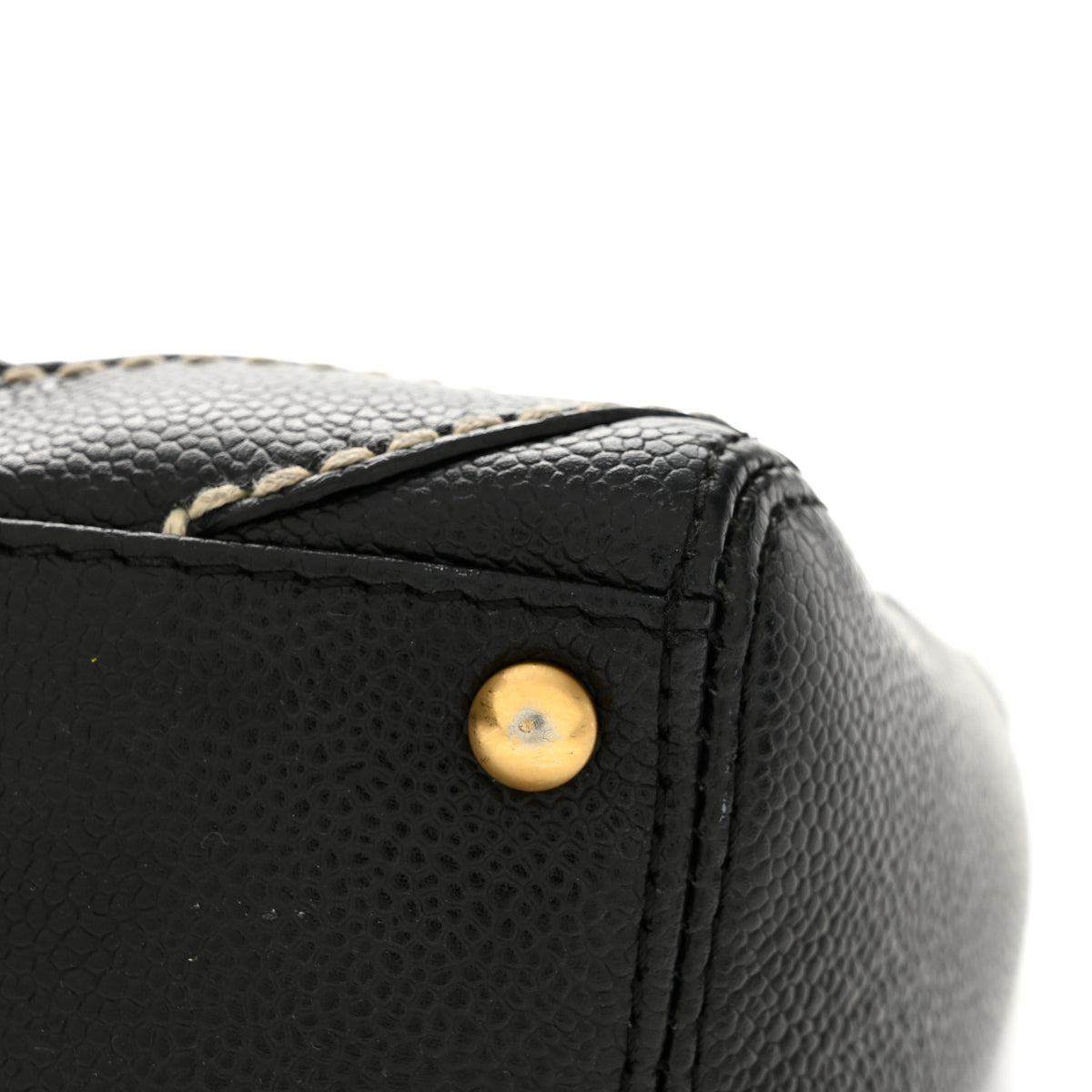 Caviar CC Stitched Small Hobo Black