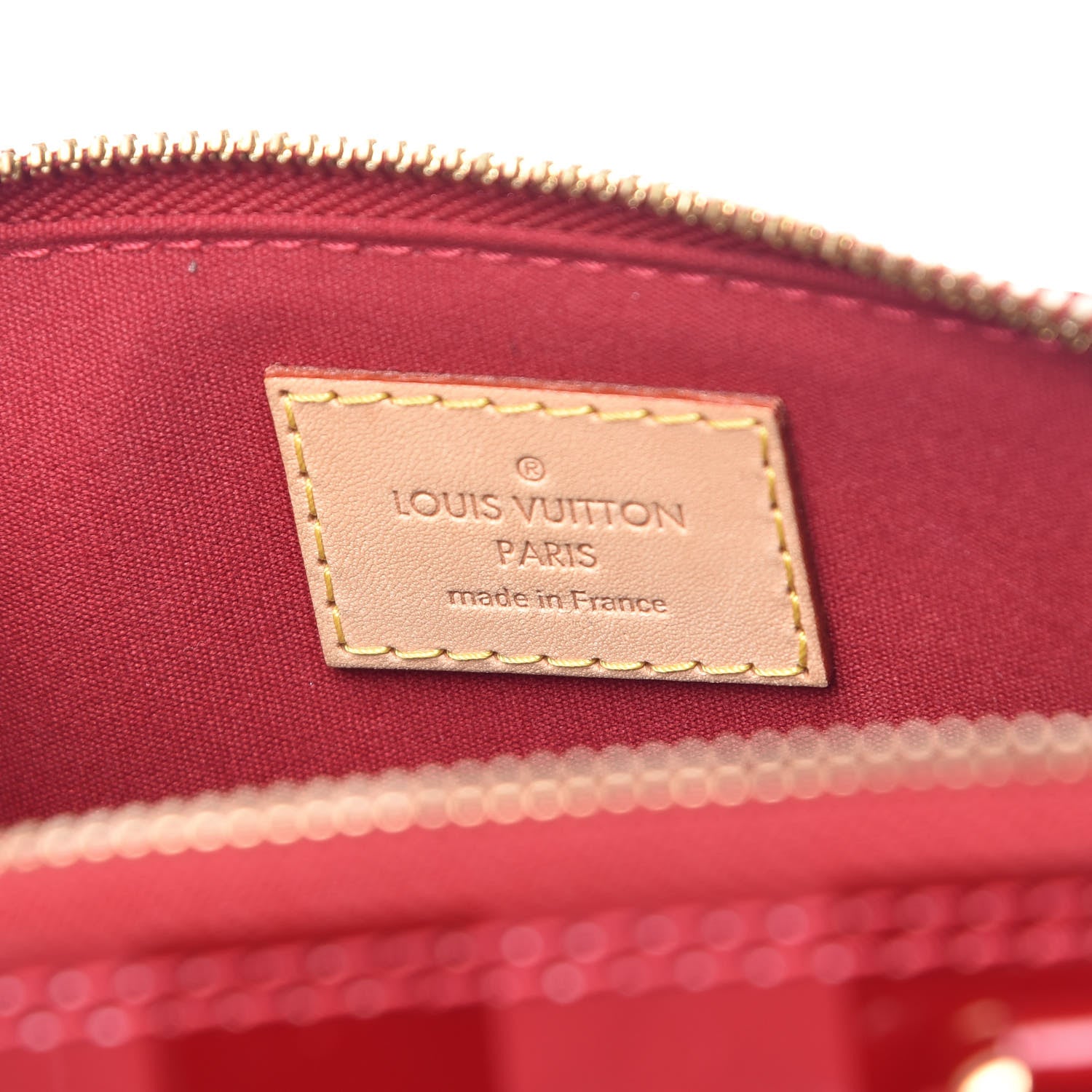 Louis Vuitton Vernis Rayures Alma BB Pomme D'Amour 7 of 10
