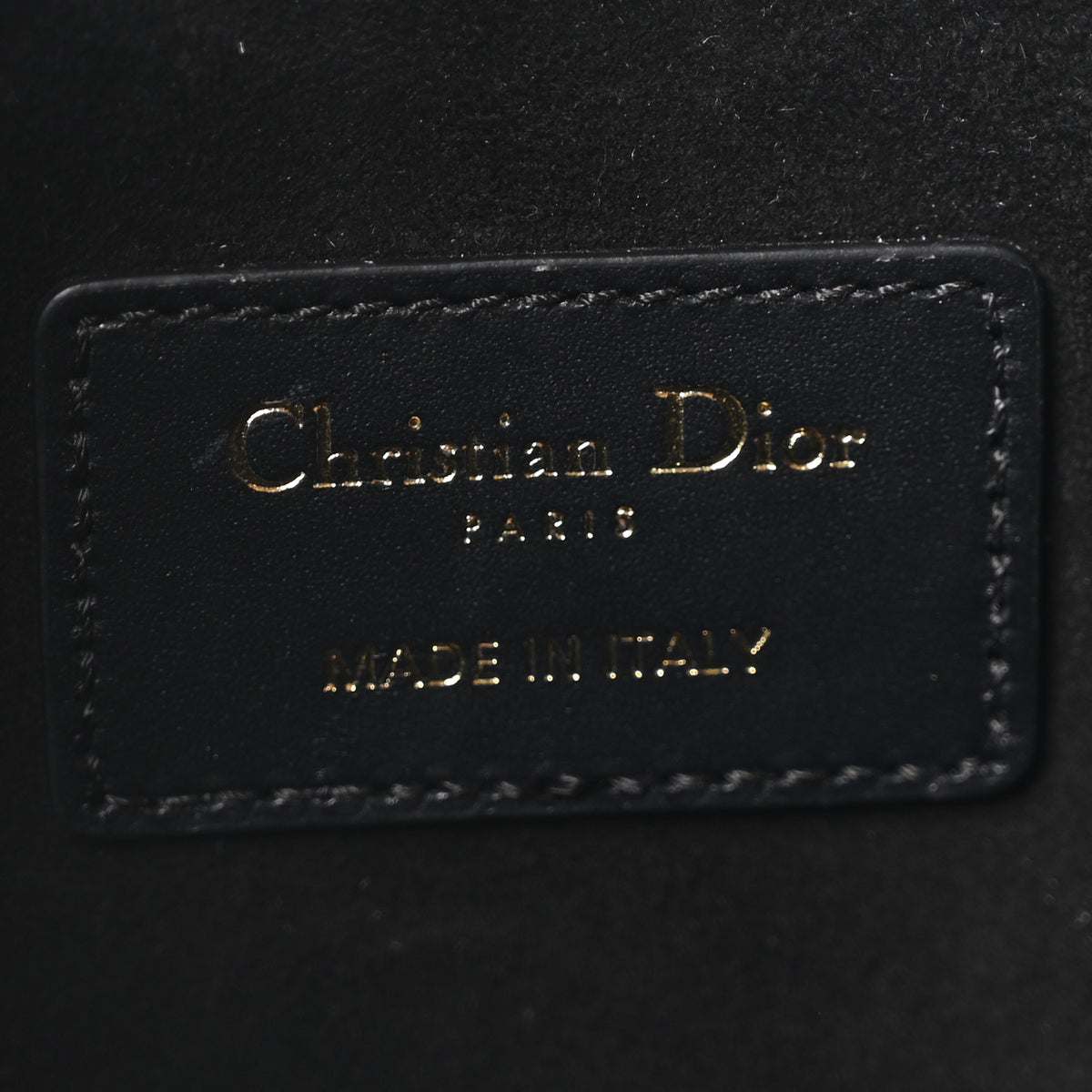 Christian Dior Calfskin CD Embossed Medium C'est Chain Bucket Bag Black 6 of 9