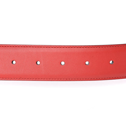 Gucci Moon Calfskin Interlocking G 37mm Belt 80 32 Vibrant Red 5 of 7