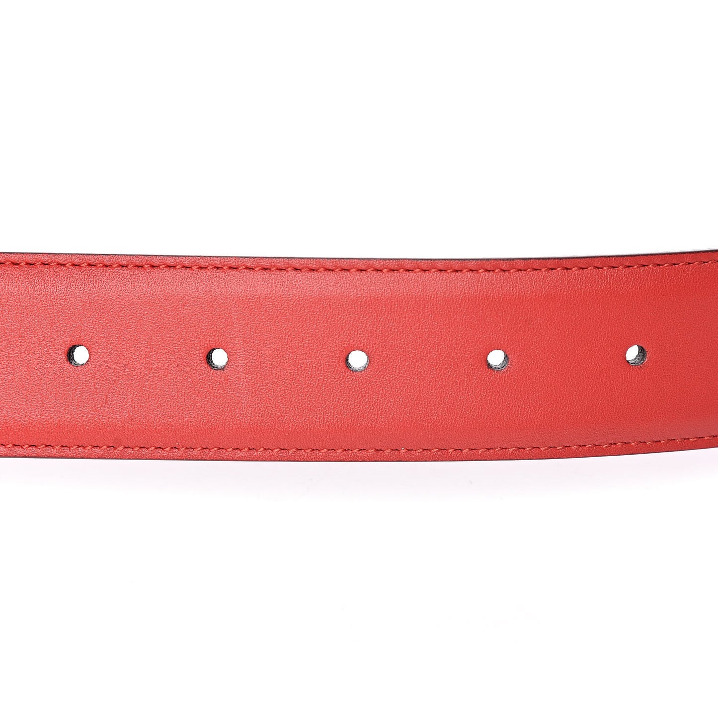 Moon Calfskin Interlocking G 37mm Belt 80 32 Vibrant Red