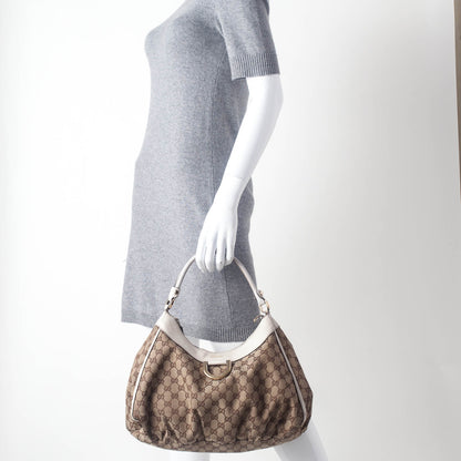 Gucci Monogram D Gold Large Hobo Ivory 2 of 11