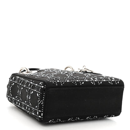 Christian Dior Satin Crystal Cannage Mini Lady Dior Black 4 of 9