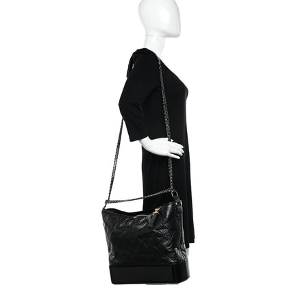 Chanel Aged Calfskin Quilted Maxi Gabrielle Hobo Black 2 of 15