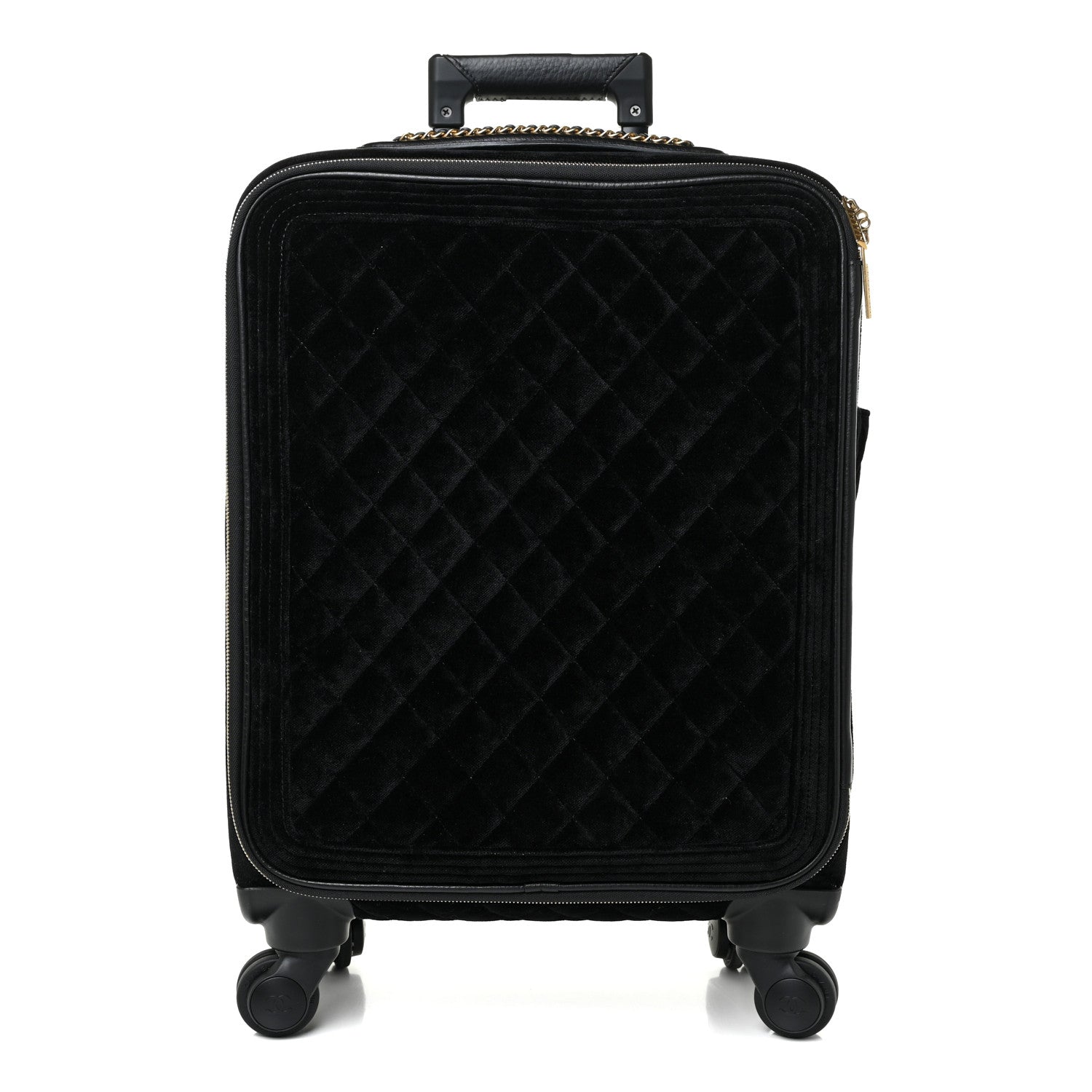 Chanel Suede Quilted Coco Case Trolley Black 1 of 19