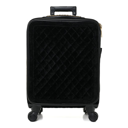 Chanel Suede Quilted Coco Case Trolley Black 1 of 19