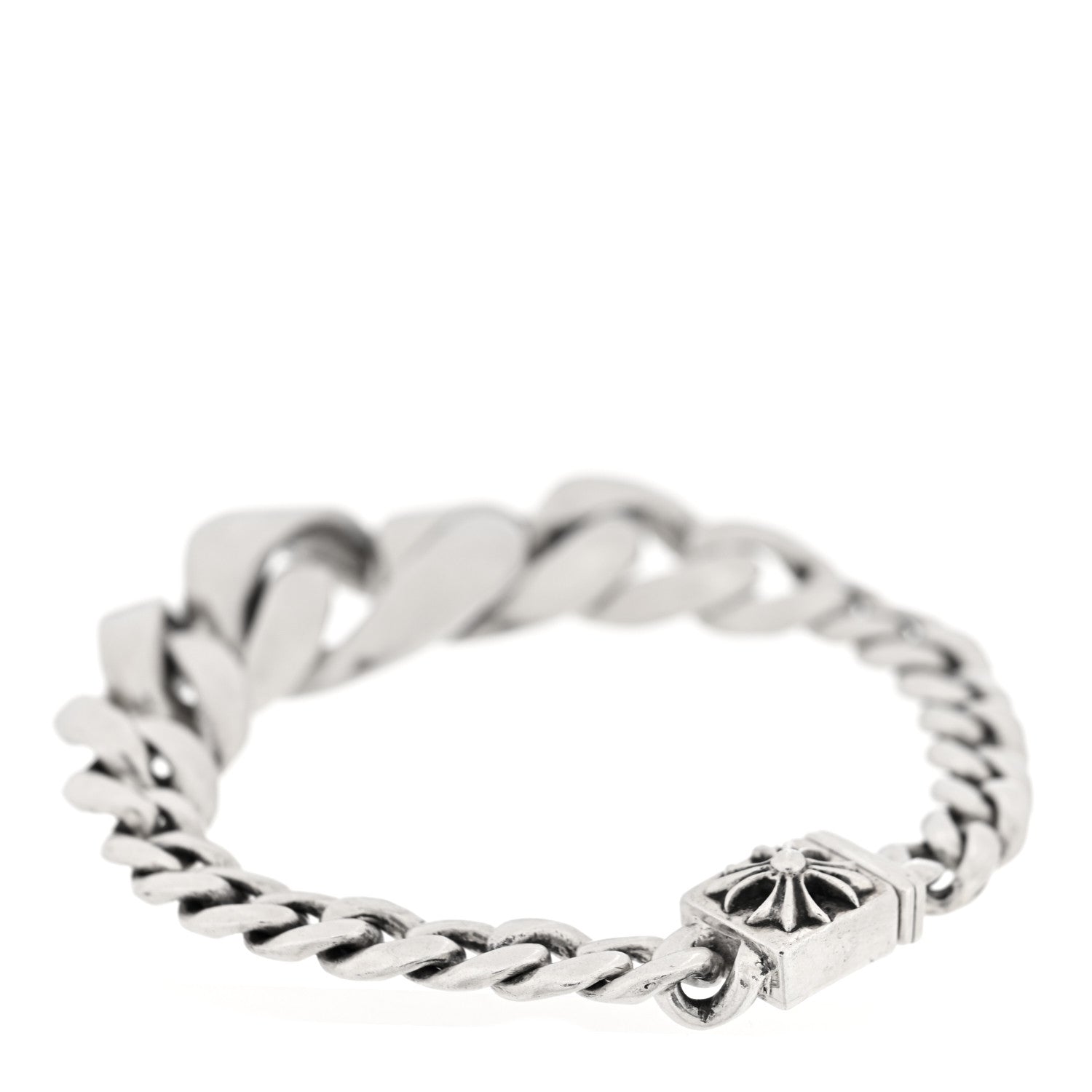 Chrome Hearts Sterling Silver Graduating Chain Cross Bracelet 2 of 4