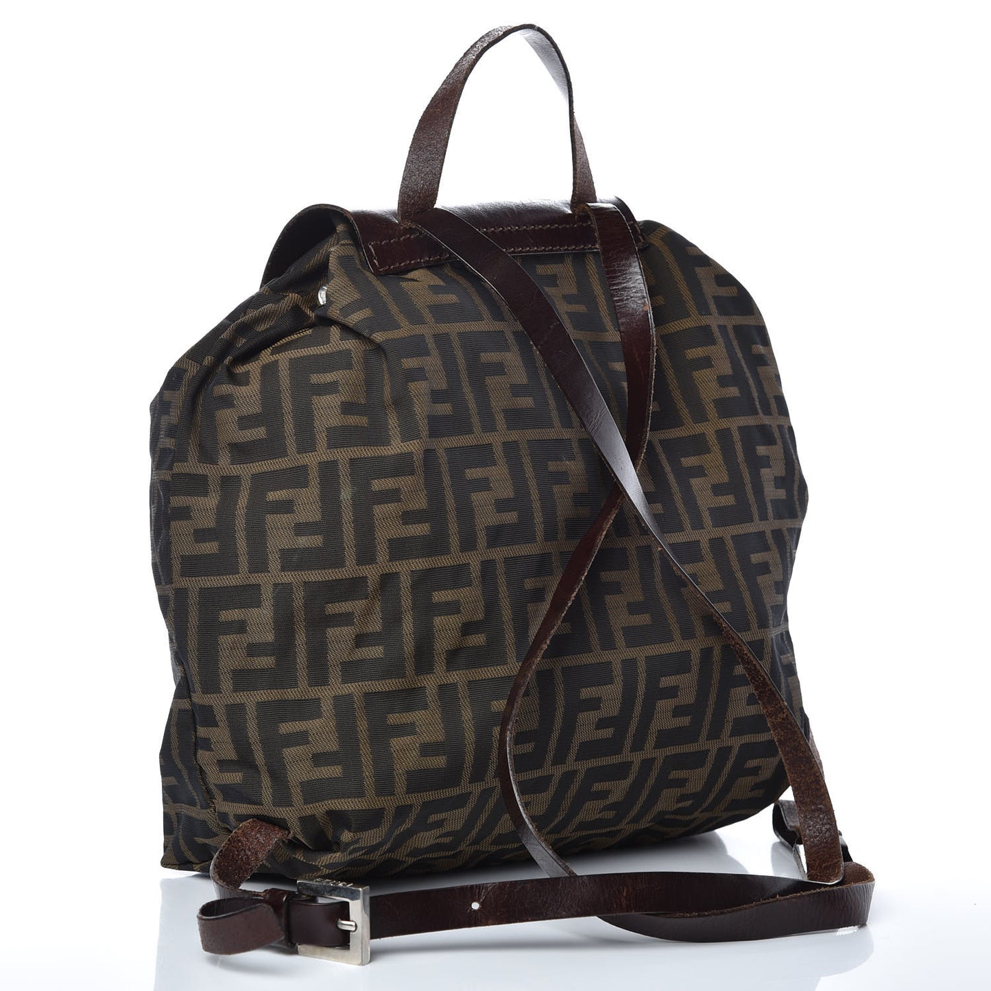 Zucca Drawstring Flap Backpack Tobacco