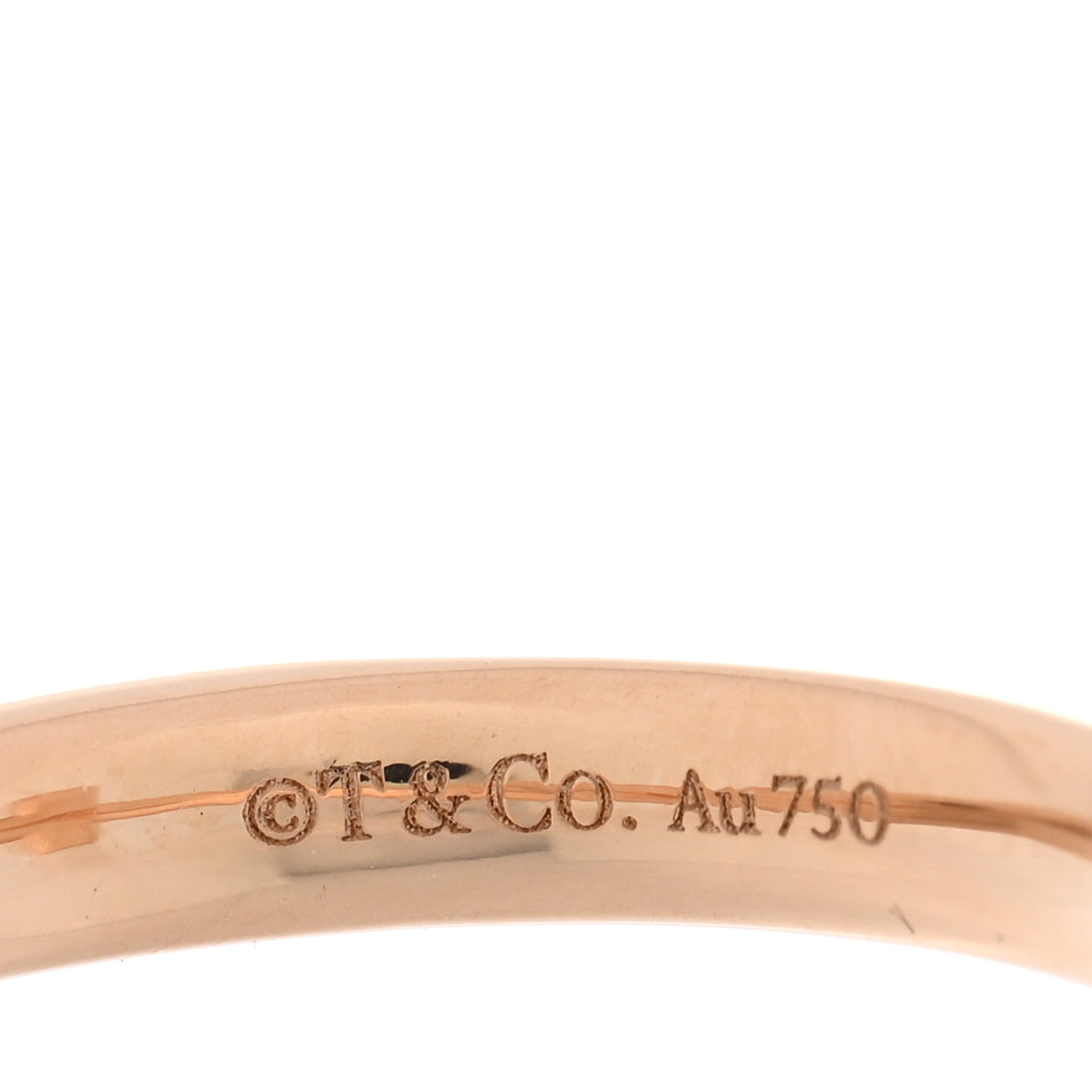 Tiffany 18K Rose Gold Diamond 2.5mm T T1 Ring 48 4.5 4 of 4