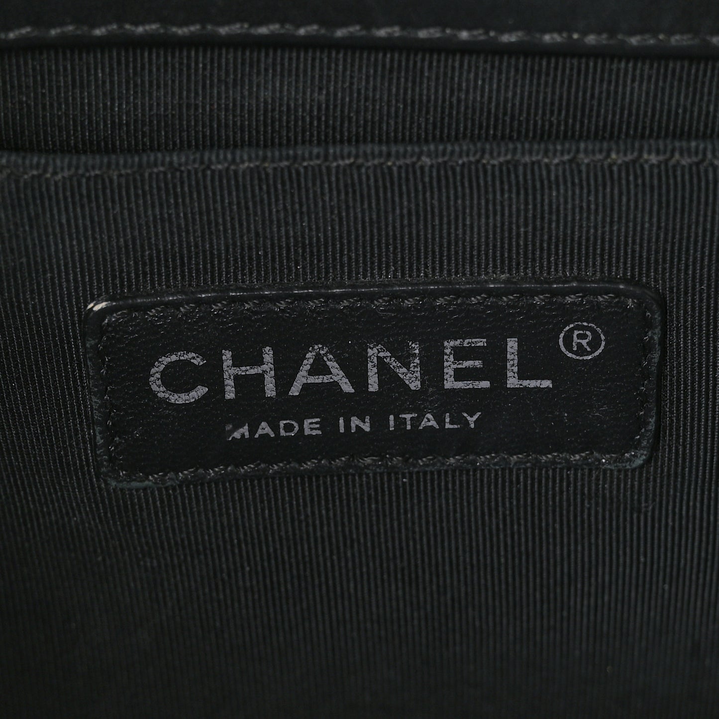 Calfskin Chevron Quilted Medium Chain Boy Flap Black