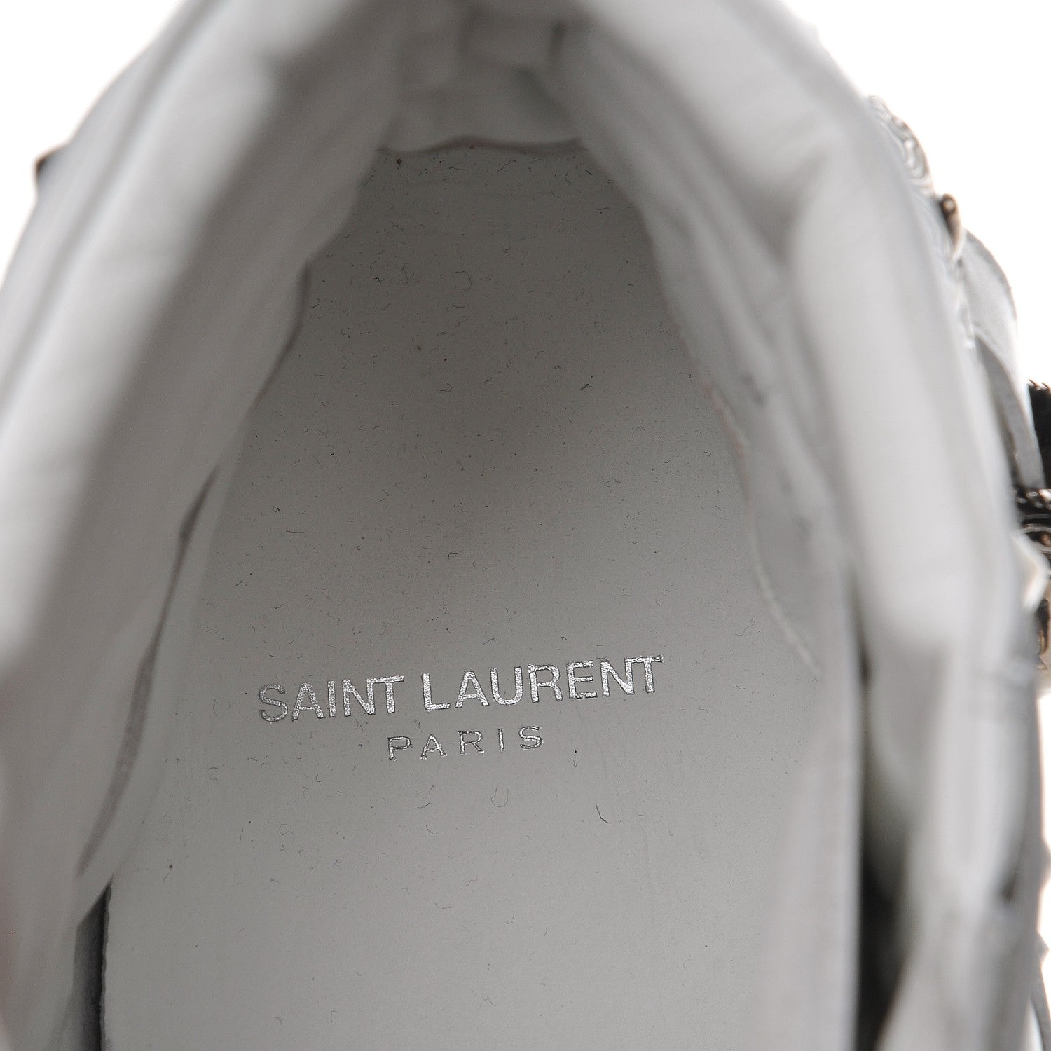 Saint Laurent Calfskin Wolly Spike SL/08H High Top Sneakers 47.5 White 4 of 15