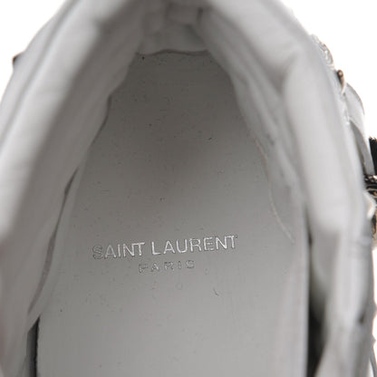 Saint Laurent Calfskin Wolly Spike SL/08H High Top Sneakers 47.5 White 4 of 15