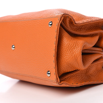 Fendi Calfskin Romano Selleria Firenze Frame Bag Orange 8 of 9