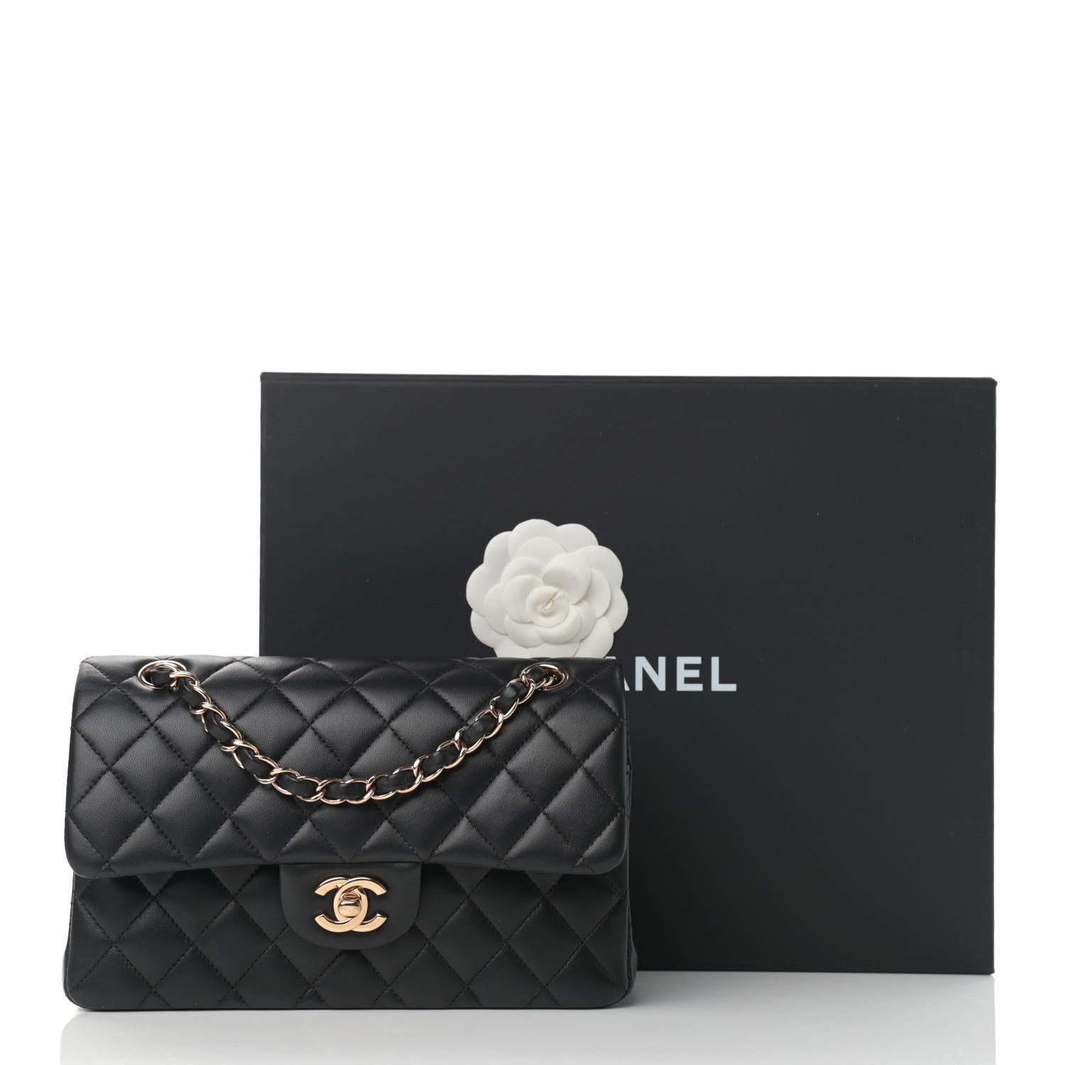 Chanel Lambskin Quilted Small Double Flap Black 13 of 13