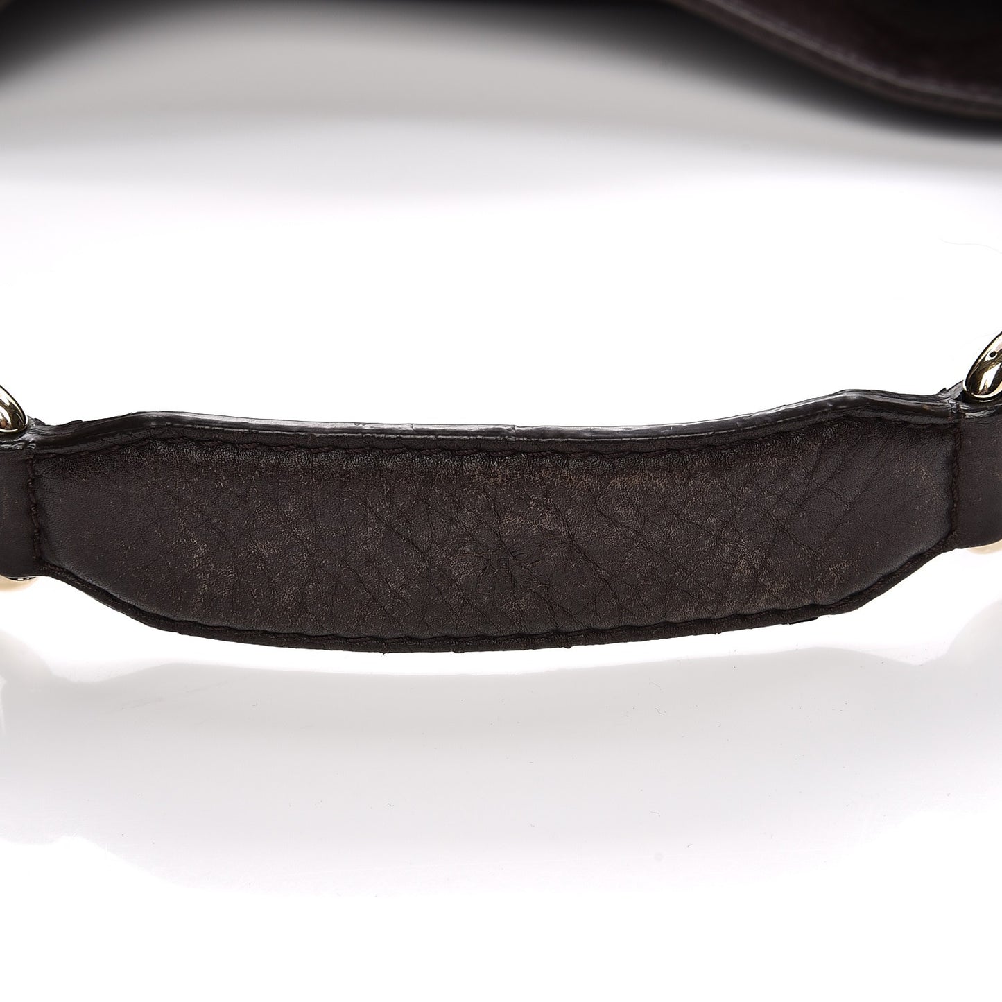 Calfskin Web Heritage Shoulder Bag Dark Brown