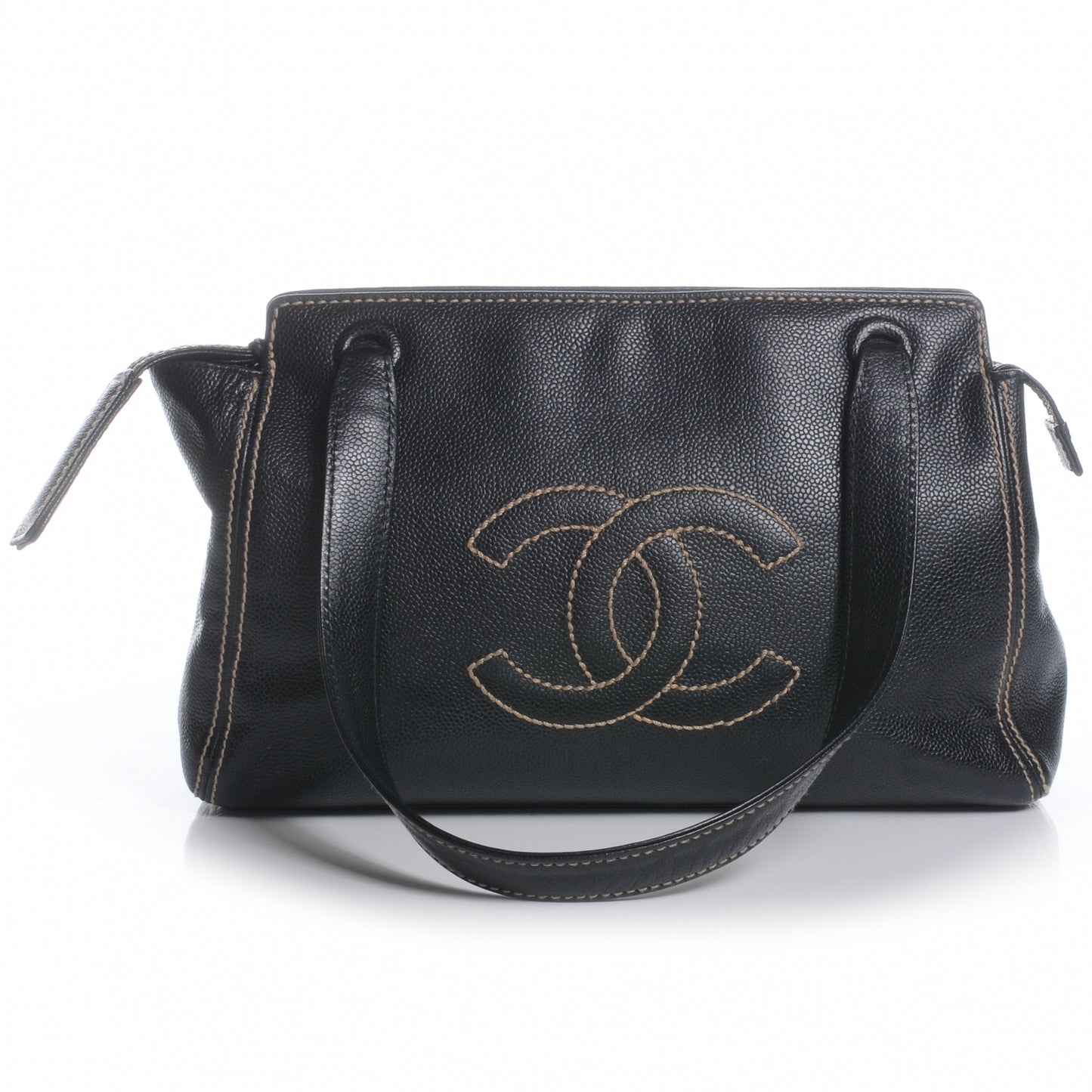 Caviar CC Shoulder Bag Black