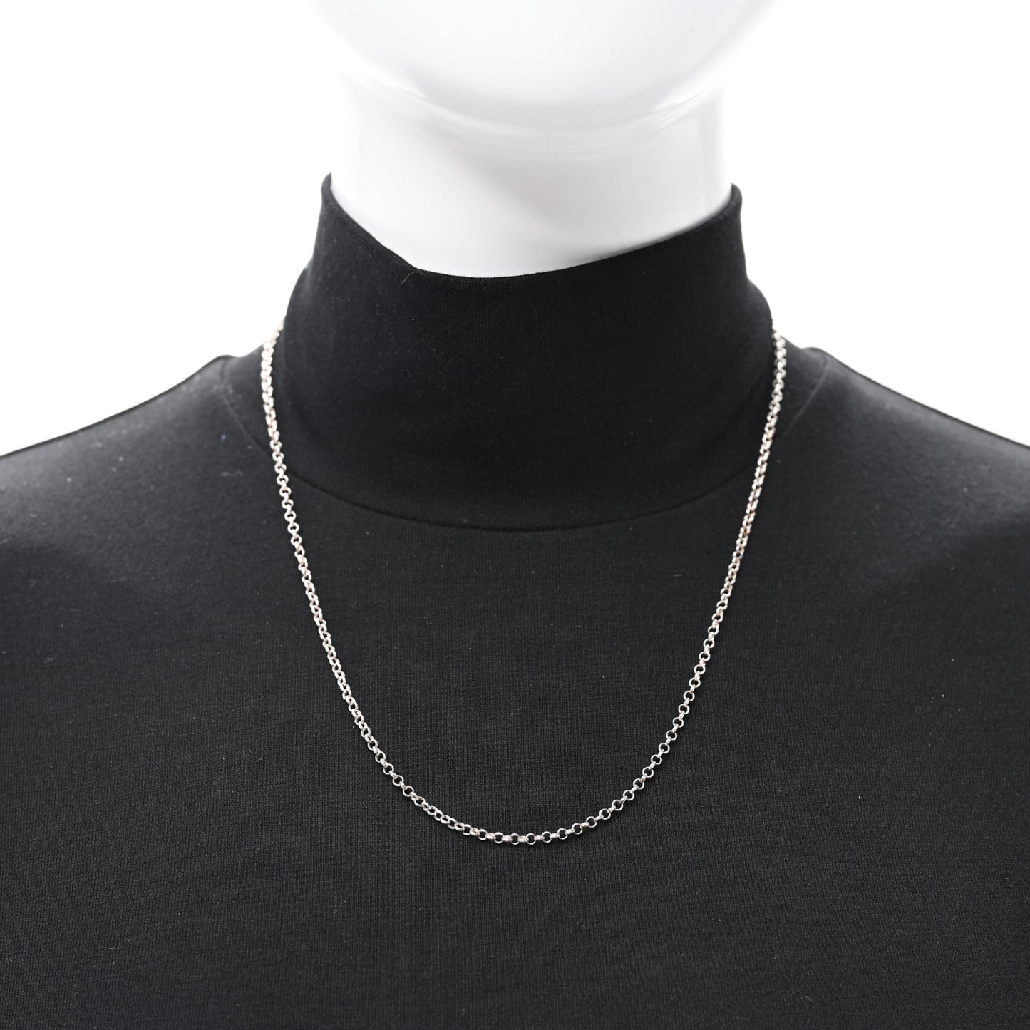 Sterling Silver Roll Chain Necklace 20"