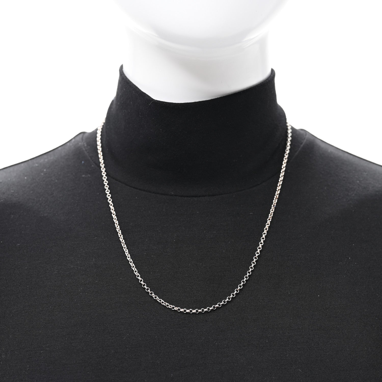 Chrome Hearts Sterling Silver Roll Chain Necklace 20" 2 of 5