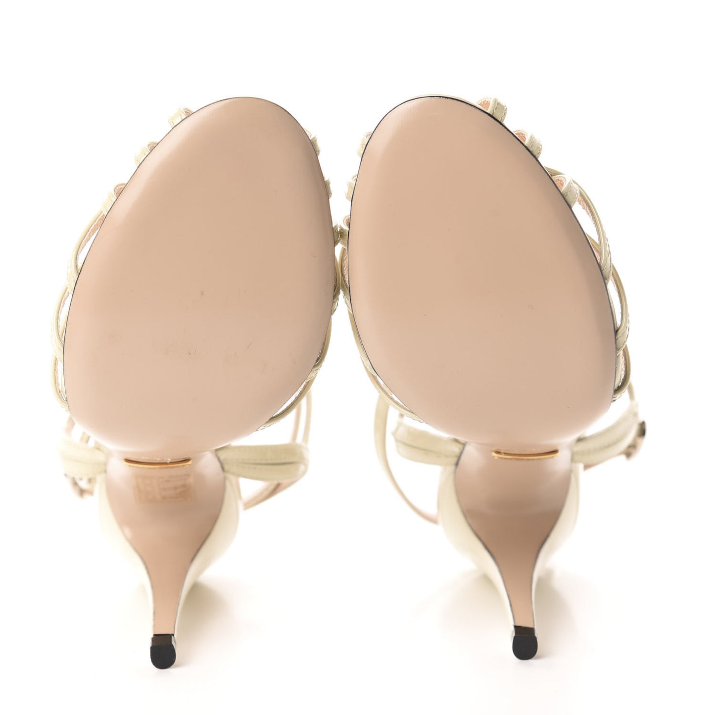 Vernice Crystal Sandals 36.5 Vintage White