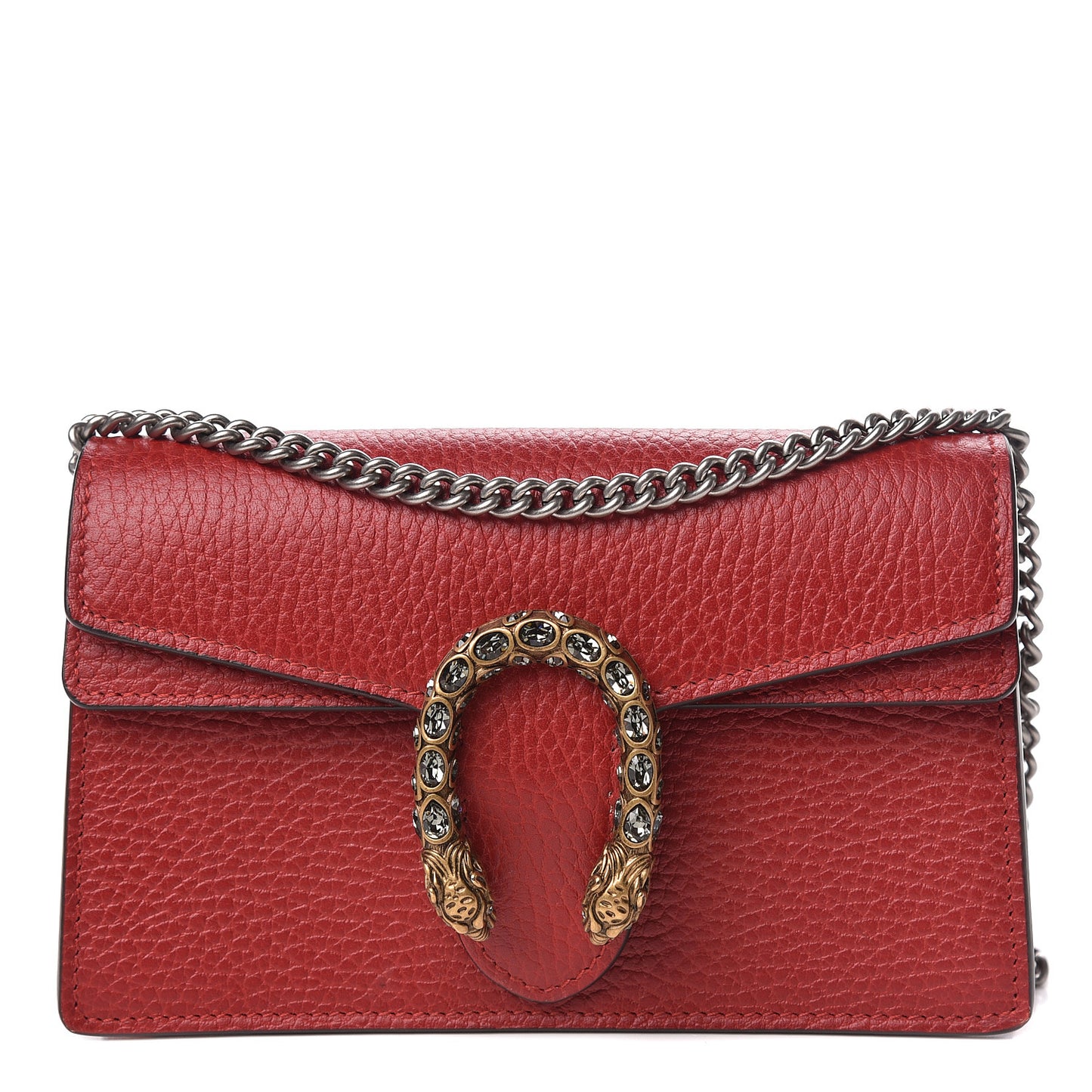 Calfskin Super Mini Dionysus Shoulder Bag Hibiscus Red