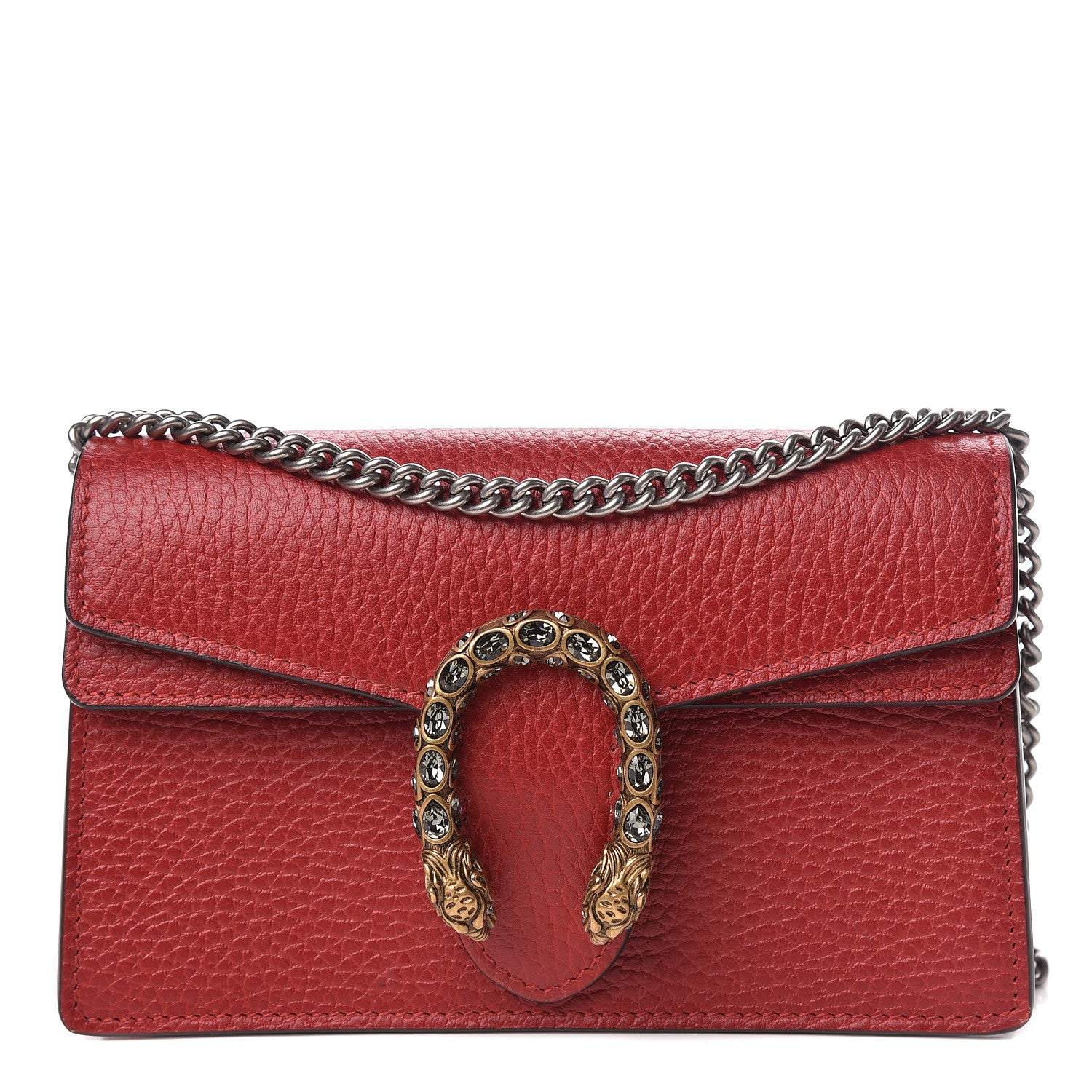 Gucci Calfskin Super Mini Dionysus Shoulder Bag Hibiscus Red 1 of 9