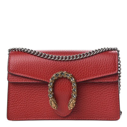 Gucci Calfskin Super Mini Dionysus Shoulder Bag Hibiscus Red 1 of 9