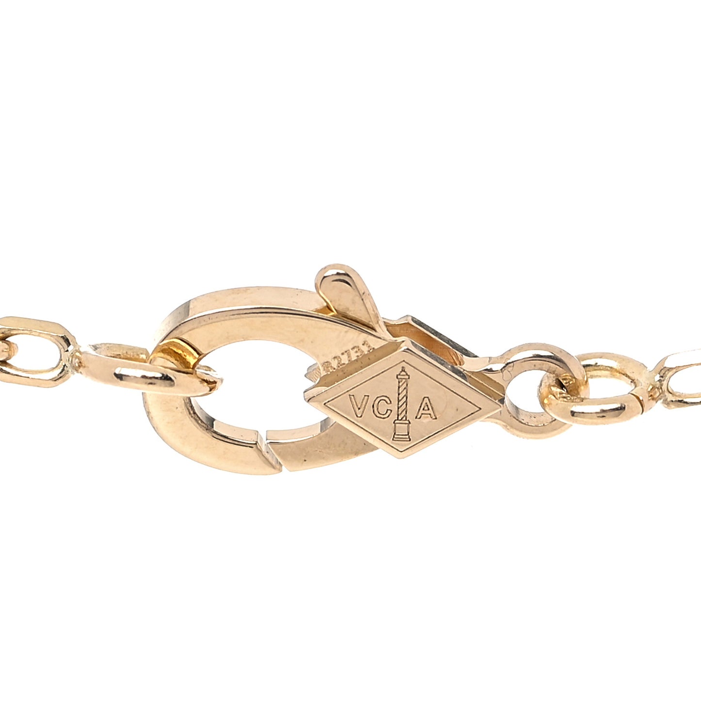 18K Yellow Gold Guilloche Magic Alhambra Long Necklace