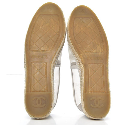 Chanel Mesh Grosgrain CC Espadrilles 38 Beige 5 of 11