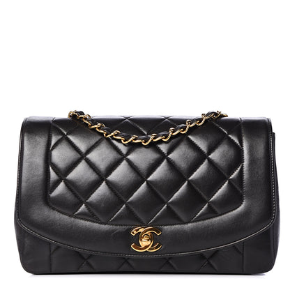 Chanel Lambskin Quilted Medium Single Flap Black 1 of 9